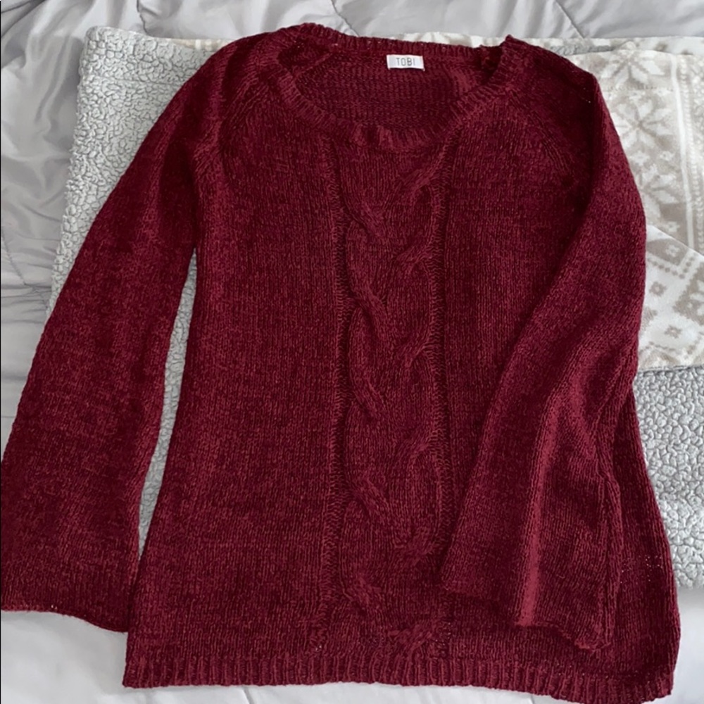 Burgundy sweater
